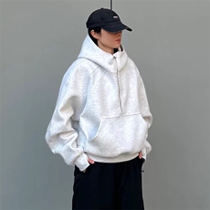 抖音得物二开美式重磅宽松结构拉链设计防风高领连帽卫衣外套W76，男装卫衣，电商A486