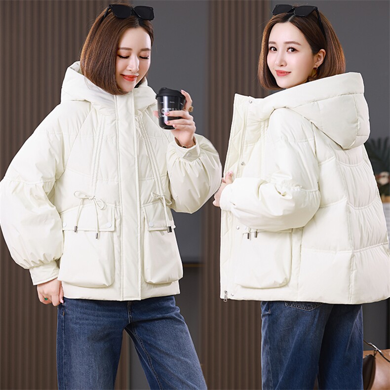 2025年冬季时尚保暖休闲风连帽羽绒服，女装羽绒服，婷轩阁