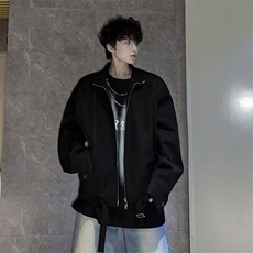 DT128-P70高级感痞帅简约短款外套男潮流宽松小众设计立领夹克潮，男装夹克，星座603-2