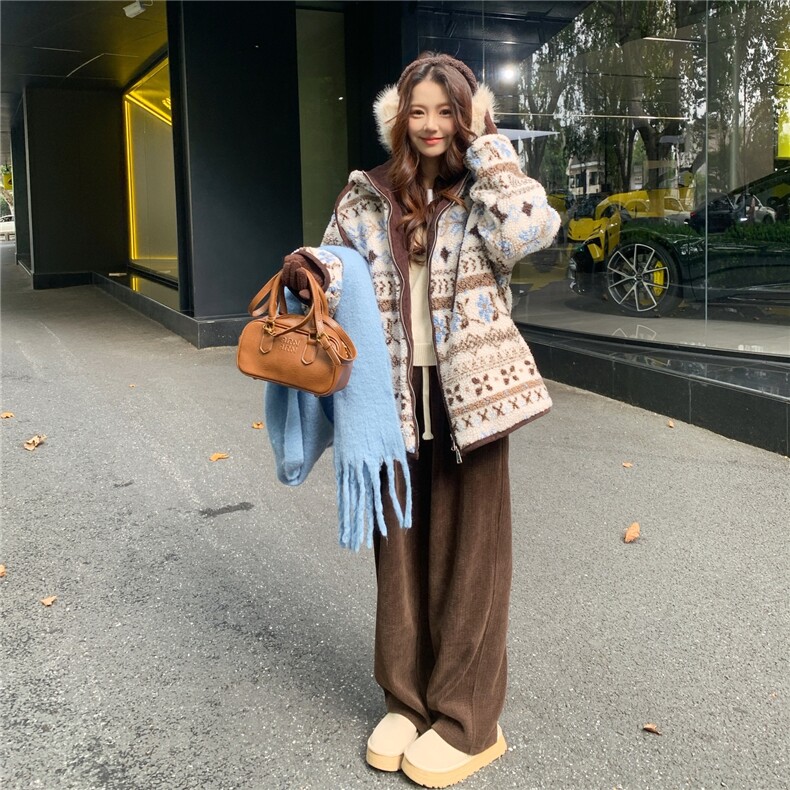 【新款已出货】【费尔岛外套】高转化羊羔毛2C059-M61-P195K288,女装毛呢外套,2C059