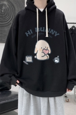 纯棉连帽卫衣男大码运动帽衫宽松薄WY2314-P35加绒款-P40，男装卫衣，电商A040