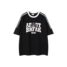 网络图现货美式潮牌高街设计感重磅三条杠印花短袖t恤JBG411-P35，男装T恤，星座715-7