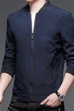 中青年印花宽松外套爸爸春装2023春秋夹克休闲商务棒球领衣服男装图片