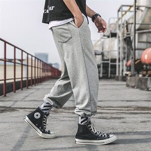 男士夏季潮牌休闲束脚运动裤韩版潮流九分宽松裤子男 DS406T图片