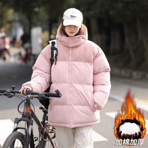 冬季加厚男女同款光版可拆卸帽保暖拼接棉衣二开A406MY810P90