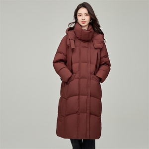 羽绒服女冬季2024新款长款时尚通勤百搭保暖鸭绒舒适外套图片