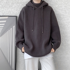 8XL-M特大码毛衫高质量连帽套头宽松毛衣情侣针织衫外套MY1210P75，男装针织衫/毛衣，电商D206-1