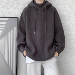 8XL-M特大码毛衫高质量连帽套头宽松毛衣情侣针织衫外套MY1210P75图片