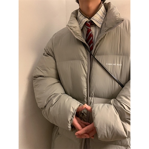 情侣款加厚羽绒服男冬季宽松立领男士羽绒衣外套A266-YR01-P110图片