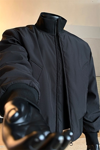 90白鸭绒飞行夹克冬季短款美式羽绒服外套男 5D1143-TP109不图片