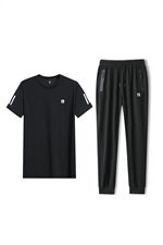 男夏装大码休闲运动套装冰丝网眼5032-1_L-4XLP1005XL-9XLP110，男装套装，星座1516-1