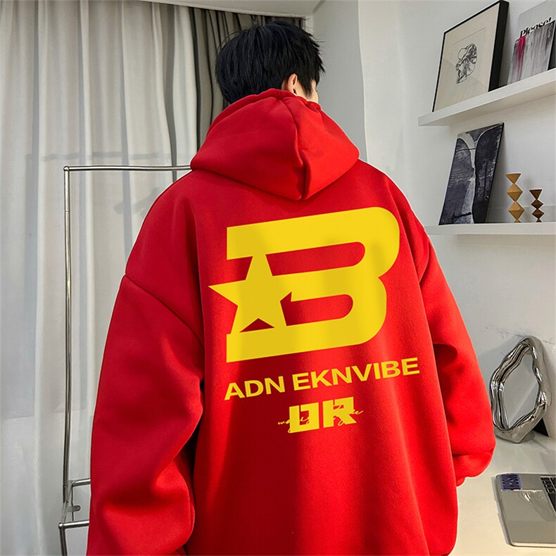 抖音得物供货可提供视频秋冬重磅美式宽松连帽卫衣DL2021,男装卫衣,电商A486