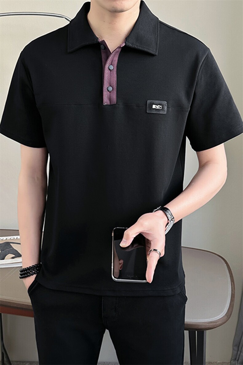 2025新款Polo衫男士短袖T恤高级感痞帅潮牌半袖A313-68526-P58,男装T恤,电商A313