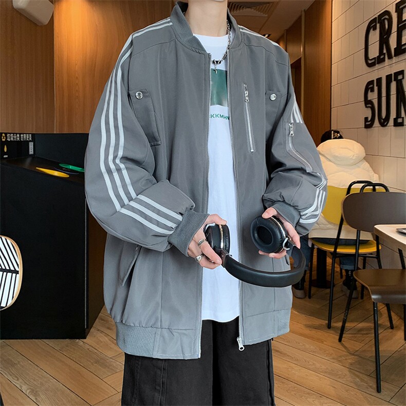 春秋季男棒球领休闲外套韩版ins宽松潮牌休闲工装夹克JK0739-P65,男装夹克,星座308B-1