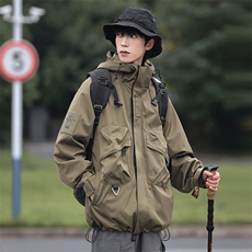 现货！冲锋衣机能夹克高街美式复古工装秋季登山服JK888-P82，男装夹克，电商A021