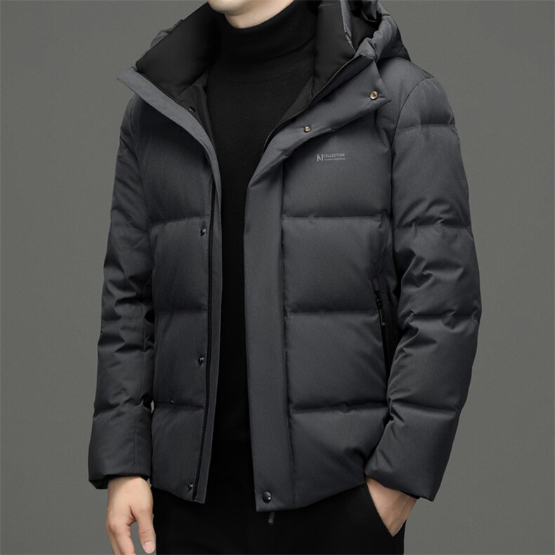 冬季新款男装加厚保暖连帽羽绒服中年商务休闲男士宽松免烫外套,男装羽绒服,电商B212（原钱塘6029）