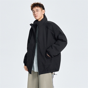 现货冬季美式休闲加厚雪山外套夹克立领纯色三防户外工装棉服图片