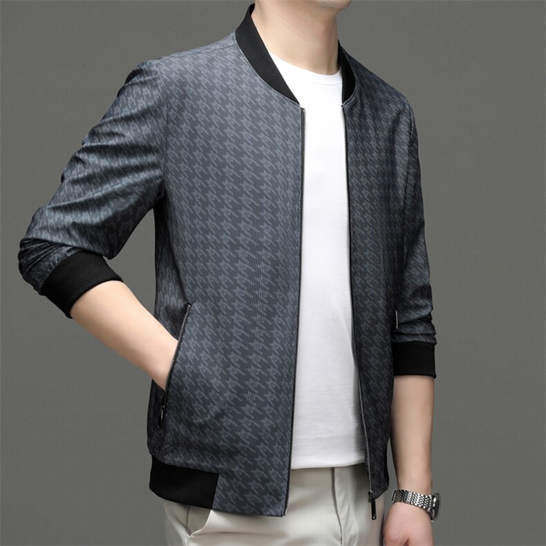 M55286-2钱塘2020-3春秋新款中年男士棒球领夹克简约休闲外套P108,男装夹克,钱塘207-3