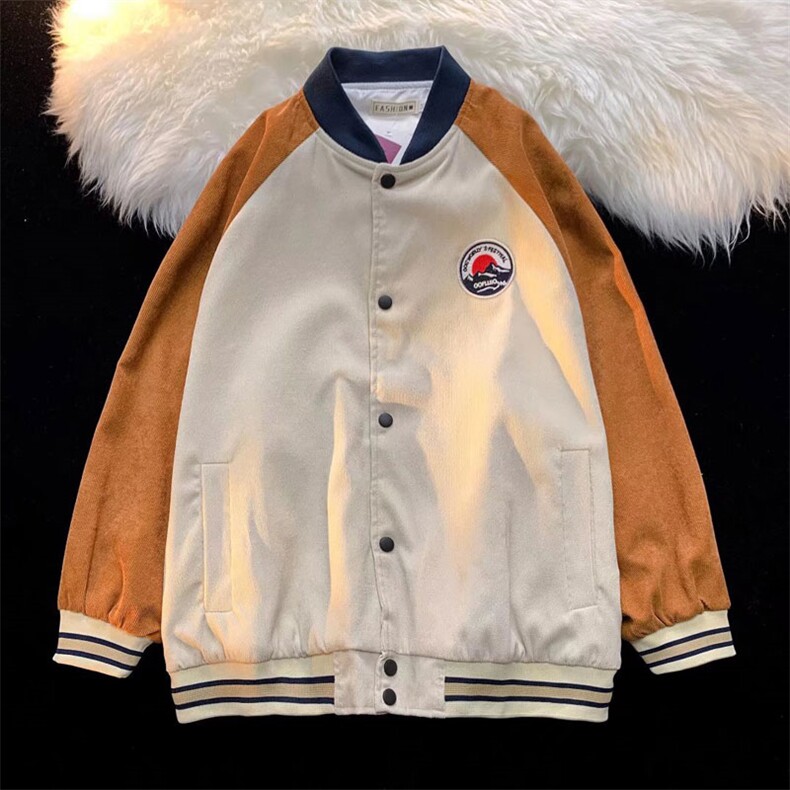 潮流夹克潮男春季拼接撞色棒球服灯芯绒W97P50,男装夹克,星座1116-2