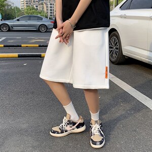 夏季纯色宽松薄款短裤中性休闲五分裤运动裤 A125-6605-P30图片