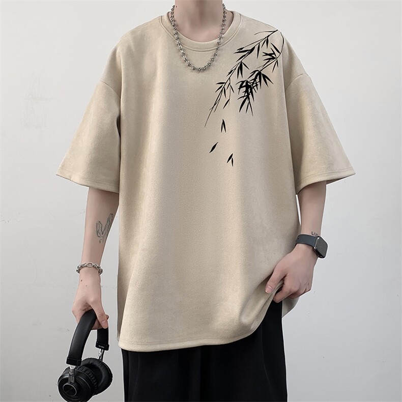 麂皮绒短袖t恤男大码半袖男大皂风JD82382-P25,男装T恤,电商A040