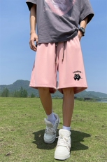 新款直播抖音得物品质三条杠运动男五分休闲短裤K313P30，男装牛仔裤，电商C408-1(原B339-1)