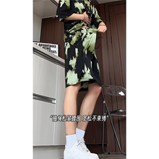 短袖衬衫男+短裤男潮流休闲套装男M-5XL大码TZ78710P50控98模特图，男装牛仔裤，星座226-1