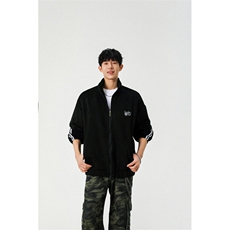 特70控128鹿皮绒夹克男拼色三条干高街韩版潮新款i无影墙外套XJ413，男装夹克，电商B370