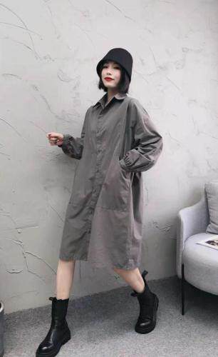 XL9818春款爆版泡泡袖后背抽牛筋时尚休闲长款衬衫，女装衬衫，L·H·X