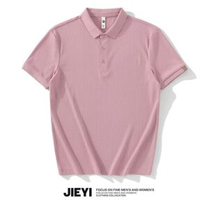 夏季男士冰丝短袖polo衫中年翻领t恤休闲弹力上衣透气薄款半袖图片