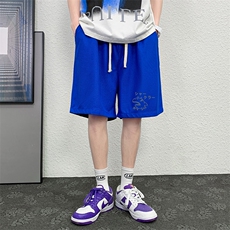 HD74092-P22华夫格短裤男大码宽松五分裤男直筒中裤，男装休闲裤，电商A040