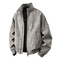 2026春季新款得物品质休闲皮夹克飞行服皮衣男防外套26183-60，男装夹克，星座1402-2