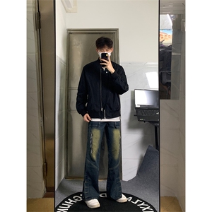自家图，cleanfit牛仔裤男设计感小众秋冬裤子-KZA33-P65图片