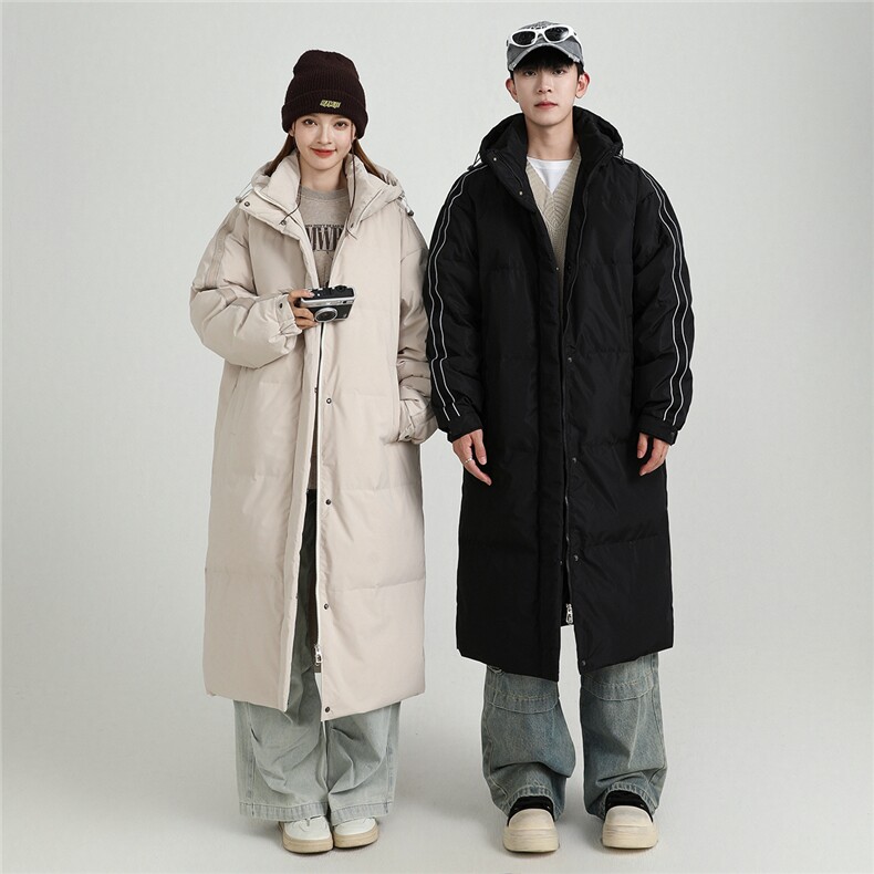羽绒服冬季新款中长款情侣韩版连帽羽绒服外套Y918/P190,男装羽绒服,星座202
