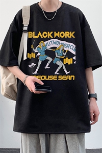 麂皮绒短袖t恤男大码半袖男 JD82304-P25图片