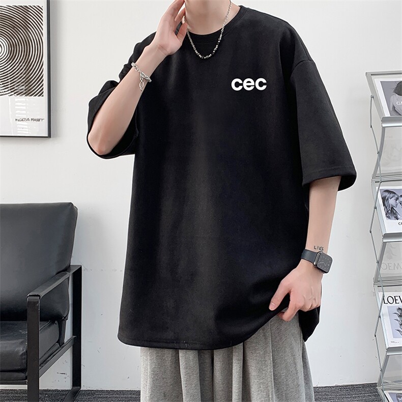 麂皮绒短袖t恤男大码半袖男 JD82294-P25图片