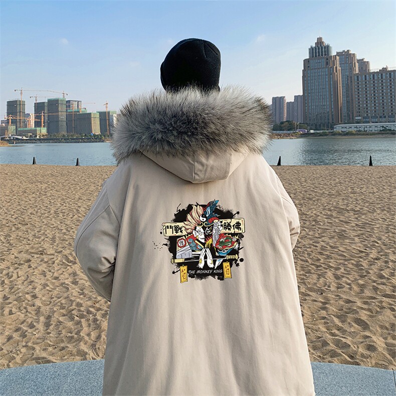 MM48016-P130冬季大毛领棉衣男士大码加厚棉袄男棉服,男装棉衣,电商A040