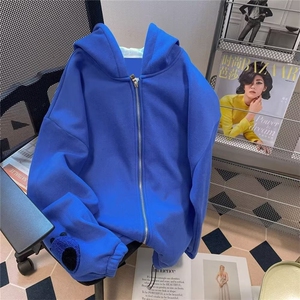 原宿百搭气质新款时尚潮慵懒流行日系长袖开衫连帽卫衣WYW21 P40图片