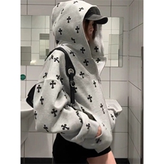 美式高街卫衣男女韩版潮流连帽帅气2025秋冬ins外套WB578-P53，女装短外套，星座412-3