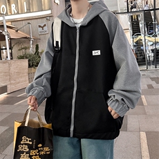 春秋季潮牌宽松休闲开衫卫衣美式复古连帽夹克外套男W7796-P55，男装夹克，星座512-4