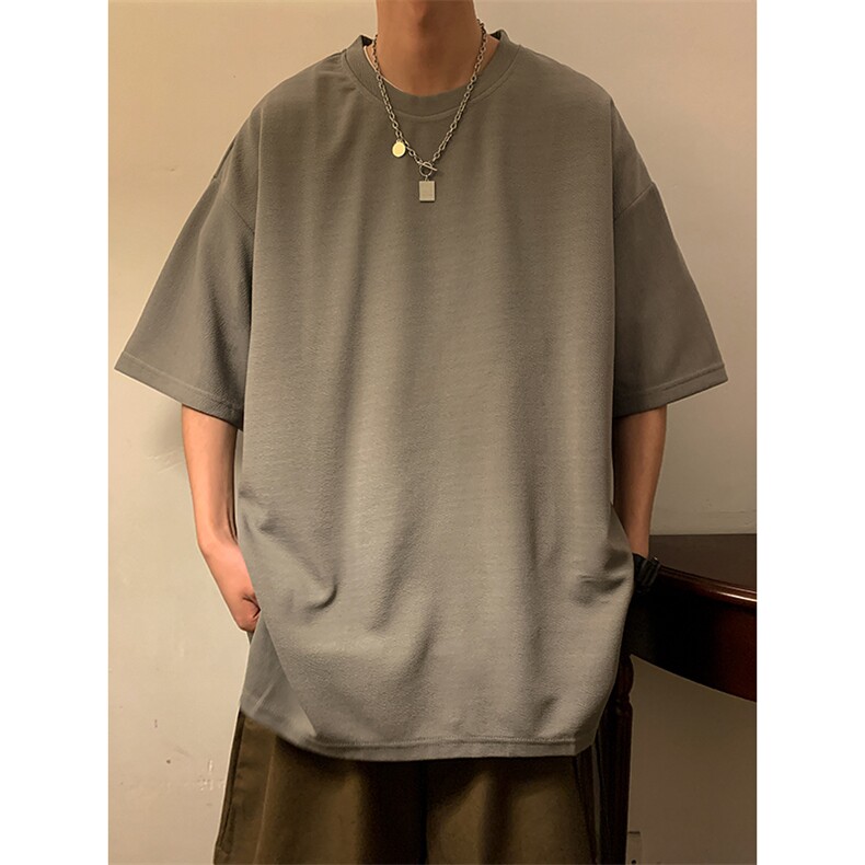 T3053/P25短袖男士潮流宽松开衩体恤打底衫夏季半袖T恤男简约上衣,男装T恤,电商A141