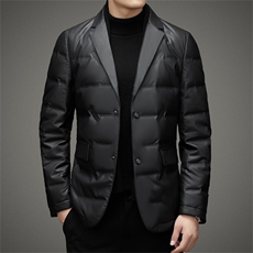 BH2298钱塘2020-2中年男士冬季厚款商务休闲简约羽绒西服P270，男装西服，钱塘207-2