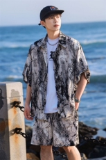 1短衬CS77033特P25DK77055特P18无差价套装TZ77066特P43大码M-5XL，男装休闲套装，星座226-2