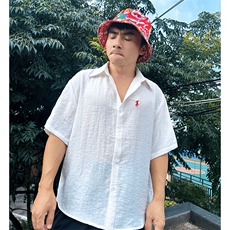 DC02男士短袖棉麻亚麻衬衫透气舒适面料凉爽透气衬衣慵懒风学院风，男装T恤，星座115A-2