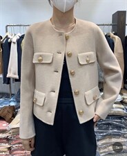 2021秋冬时尚韩版修身宽松显瘦小香风百分百羊毛双面呢外套，其它，L·H·X