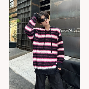 现货！男士马海毛潮小v领针织衫套头毛衣M825-P90图片
