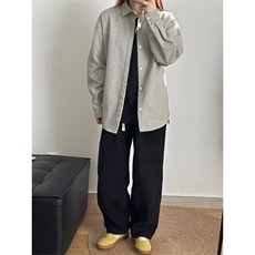 黑白条纹衬衫长袖新款外套时尚高级设计衬衣外穿百搭LS374P36，男装衬衫，星座1013-5