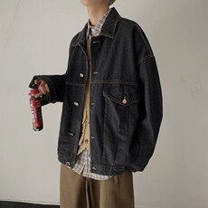 2024春秋季复古水洗牛仔外套上衣男装新款渐变设计感夹克X302/P65，男装夹克，星座506