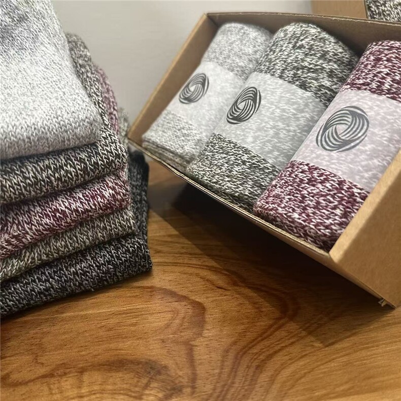 2025秋冬百搭时尚简约女花纱毛袜子，袜子，慕洵羊绒