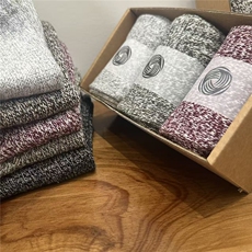 2025秋冬百搭时尚简约女花纱毛袜子，袜子，慕洵羊绒